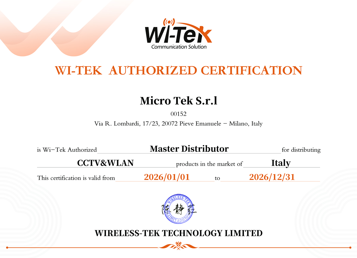Certificato Wi-Tek